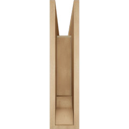 Ekena Millwork - BKTUR055X24X24BOA01RCPR - Timberthane Faux Wood Balboa Style Bracket, Traditional Ends, 5 1/2"W x 24"D x 24"H, Primed Tan
