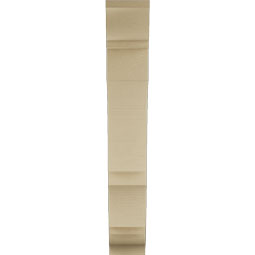 Ekena Millwork - BKTUR055X24X36BOA01RCPR - Timberthane Faux Wood Balboa Style Bracket, Traditional Ends, 5 1/2"W x 24"D x 36"H, Primed Tan