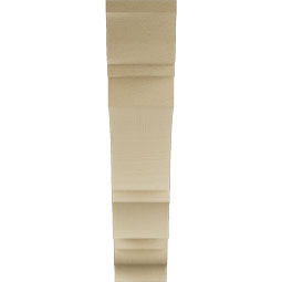 Ekena Millwork - BKTUR055X26X26BOA01RCPR - Timberthane Faux Wood Balboa Style Bracket, Traditional Ends, 5 1/2"W x 26"D x 26"H, Primed Tan