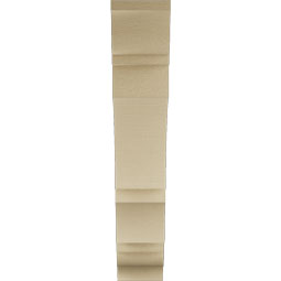Ekena Millwork - BKTUR055X26X30BOA01RCPR - Timberthane Faux Wood Balboa Style Bracket, Traditional Ends, 5 1/2"W x 26"D x 30"H, Primed Tan