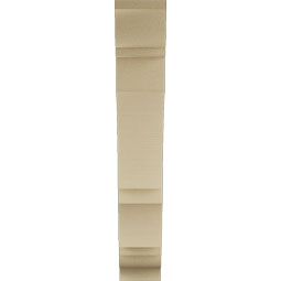 Ekena Millwork - BKTUR055X26X34BOA01RCPR - Timberthane Faux Wood Balboa Style Bracket, Traditional Ends, 5 1/2"W x 26"D x 34"H, Primed Tan