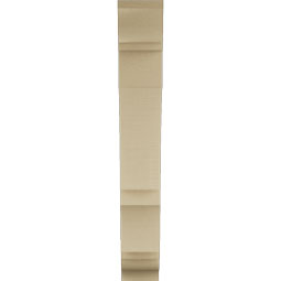 Ekena Millwork - BKTUR055X26X38BOA01RCPR - Timberthane Faux Wood Balboa Style Bracket, Traditional Ends, 5 1/2"W x 26"D x 38"H, Primed Tan