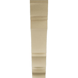 Ekena Millwork - BKTUR055X28X28BOA01RCPR - Timberthane Faux Wood Balboa Style Bracket, Traditional Ends, 5 1/2"W x 28"D x 28"H, Primed Tan