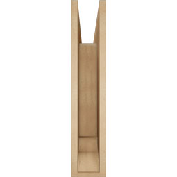 Ekena Millwork - BKTUR055X28X28BOA01RCPR - Timberthane Faux Wood Balboa Style Bracket, Traditional Ends, 5 1/2"W x 28"D x 28"H, Primed Tan