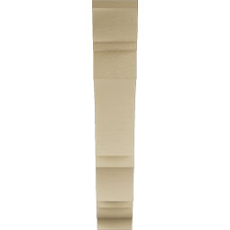 Ekena Millwork - BKTUR055X28X32BOA01RCPR - Timberthane Faux Wood Balboa Style Bracket, Traditional Ends, 5 1/2"W x 28"D x 32"H, Primed Tan