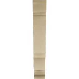 Ekena Millwork - BKTUR055X28X36BOA01RCPR - Timberthane Faux Wood Balboa Style Bracket, Traditional Ends, 5 1/2"W x 28"D x 36"H, Primed Tan