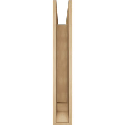 Ekena Millwork - BKTUR055X28X36BOA01RCPR - Timberthane Faux Wood Balboa Style Bracket, Traditional Ends, 5 1/2"W x 28"D x 36"H, Primed Tan