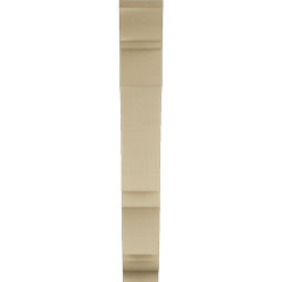 Ekena Millwork - BKTUR055X28X40BOA01RCPR - Timberthane Faux Wood Balboa Style Bracket, Traditional Ends, 5 1/2"W x 28"D x 40"H, Primed Tan