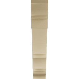 Ekena Millwork - BKTUR055X30X30BOA01RCPR - Timberthane Faux Wood Balboa Style Bracket, Traditional Ends, 5 1/2"W x 30"D x 30"H, Primed Tan