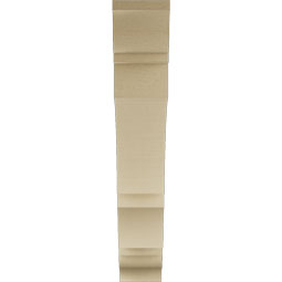 Ekena Millwork - BKTUR055X32X32BOA01RCPR - Timberthane Faux Wood Balboa Style Bracket, Traditional Ends, 5 1/2"W x 32"D x 32"H, Primed Tan