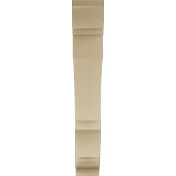 Ekena Millwork - BKTUR055X32X36BOA01RCPR - Timberthane Faux Wood Balboa Style Bracket, Traditional Ends, 5 1/2"W x 32"D x 36"H, Primed Tan