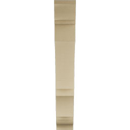 Ekena Millwork - BKTUR055X32X38BOA01RCPR - Timberthane Faux Wood Balboa Style Bracket, Traditional Ends, 5 1/2"W x 32"D x 38"H, Primed Tan