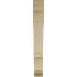 Ekena Millwork - BKTUR055X32X44BOA01RCPR - Timberthane Faux Wood Balboa Style Bracket, Traditional Ends, 5 1/2"W x 32"D x 44"H, Primed Tan