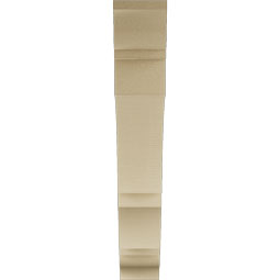 Ekena Millwork - BKTUR055X34X34BOA01RCPR - Timberthane Faux Wood Balboa Style Bracket, Traditional Ends, 5 1/2"W x 34"D x 34"H, Primed Tan
