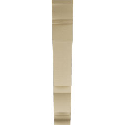 Ekena Millwork - BKTUR055X34X38BOA01RCPR - Timberthane Faux Wood Balboa Style Bracket, Traditional Ends, 5 1/2"W x 34"D x 38"H, Primed Tan