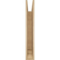 Ekena Millwork - BKTUR055X34X38BOA01RCPR - Timberthane Faux Wood Balboa Style Bracket, Traditional Ends, 5 1/2"W x 34"D x 38"H, Primed Tan
