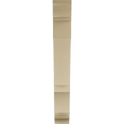 Ekena Millwork - BKTUR055X34X42BOA01RCPR - Timberthane Faux Wood Balboa Style Bracket, Traditional Ends, 5 1/2"W x 34"D x 42"H, Primed Tan
