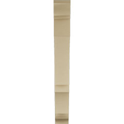 Ekena Millwork - BKTUR055X34X46BOA01RCPR - Timberthane Faux Wood Balboa Style Bracket, Traditional Ends, 5 1/2"W x 34"D x 46"H, Primed Tan