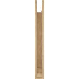 Ekena Millwork - BKTUR055X34X46BOA01RCPR - Timberthane Faux Wood Balboa Style Bracket, Traditional Ends, 5 1/2"W x 34"D x 46"H, Primed Tan