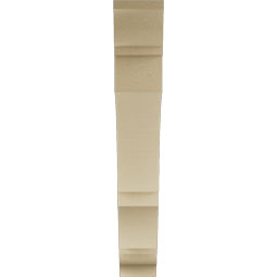 Ekena Millwork - BKTUR055X36X36BOA01RCPR - Timberthane Faux Wood Balboa Style Bracket, Traditional Ends, 5 1/2"W x 36"D x 36"H, Primed Tan