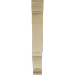 Ekena Millwork - BKTUR055X36X40BOA01RCPR - Timberthane Faux Wood Balboa Style Bracket, Traditional Ends, 5 1/2"W x 36"D x 40"H, Primed Tan