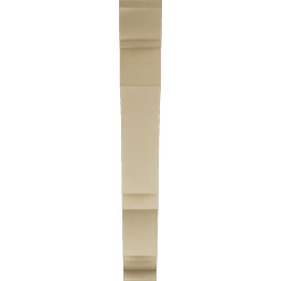 Ekena Millwork - BKTUR055X36X42BOA01RCPR - Timberthane Faux Wood Balboa Style Bracket, Traditional Ends, 5 1/2"W x 36"D x 42"H, Primed Tan