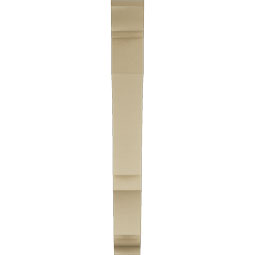 Ekena Millwork - BKTUR055X36X48BOA01RCPR - Timberthane Faux Wood Balboa Style Bracket, Traditional Ends, 5 1/2"W x 36"D x 48"H, Primed Tan