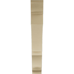 Ekena Millwork - BKTUR055X38X38BOA01RCPR - Timberthane Faux Wood Balboa Style Bracket, Traditional Ends, 5 1/2"W x 38"D x 38"H, Primed Tan
