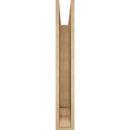 Ekena Millwork - BKTUR055X38X38BOA01RCPR - Timberthane Faux Wood Balboa Style Bracket, Traditional Ends, 5 1/2"W x 38"D x 38"H, Primed Tan