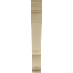 Ekena Millwork - BKTUR055X38X42BOA01RCPR - Timberthane Faux Wood Balboa Style Bracket, Traditional Ends, 5 1/2"W x 38"D x 42"H, Primed Tan