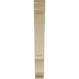 Ekena Millwork - BKTUR055X38X44BOA01RCPR - Timberthane Faux Wood Balboa Style Bracket, Traditional Ends, 5 1/2"W x 38"D x 44"H, Primed Tan