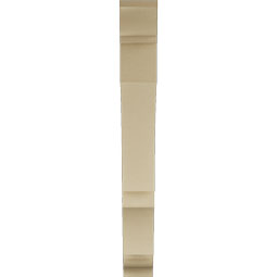 Ekena Millwork - BKTUR055X38X46BOA01RCPR - Timberthane Faux Wood Balboa Style Bracket, Traditional Ends, 5 1/2"W x 38"D x 46"H, Primed Tan