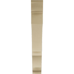 Ekena Millwork - BKTUR055X40X40BOA01RCPR - Timberthane Faux Wood Balboa Style Bracket, Traditional Ends, 5 1/2"W x 40"D x 40"H, Primed Tan