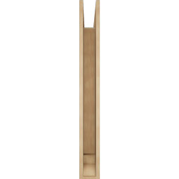 Ekena Millwork - BKTUR055X42X48BOA01RCPR - Timberthane Faux Wood Balboa Style Bracket, Traditional Ends, 5 1/2"W x 42"D x 48"H, Primed Tan