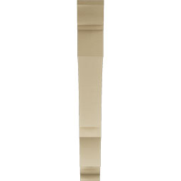 Ekena Millwork - BKTUR055X44X44BOA01RCPR - Timberthane Faux Wood Balboa Style Bracket, Traditional Ends, 5 1/2"W x 44"D x 44"H, Primed Tan