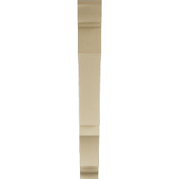 Ekena Millwork - BKTUR055X44X48BOA01RCPR - Timberthane Faux Wood Balboa Style Bracket, Traditional Ends, 5 1/2"W x 44"D x 48"H, Primed Tan