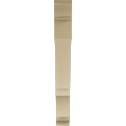 Ekena Millwork - BKTUR055X46X46BOA01RCPR - Timberthane Faux Wood Balboa Style Bracket, Traditional Ends, 5 1/2"W x 46"D x 46"H, Primed Tan