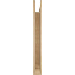 Ekena Millwork - BKTUR055X46X46BOA01RCPR - Timberthane Faux Wood Balboa Style Bracket, Traditional Ends, 5 1/2"W x 46"D x 46"H, Primed Tan