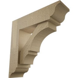 Ekena Millwork - BKTUROBOA00 - Timberthane Rough Cedar Faux Wood Balboa Traditional Bracket w/ Offset Brace