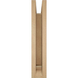 Ekena Millwork - BKTUR0352X14X18BOA01RCPR - Timberthane Faux Wood Balboa Style Bracket w/ Offset Brace, Traditional Ends, 3 1/2"W x 14"D x 18"H, Primed Tan