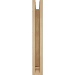 Ekena Millwork - BKTUR0352X14X26BOA01RCPR - Timberthane Faux Wood Balboa Style Bracket w/ Offset Brace, Traditional Ends, 3 1/2"W x 14"D x 26"H, Primed Tan