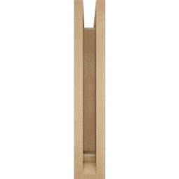 Ekena Millwork - BKTUR0352X16X20BOA01RCPR - Timberthane Faux Wood Balboa Style Bracket w/ Offset Brace, Traditional Ends, 3 1/2"W x 16"D x 20"H, Primed Tan