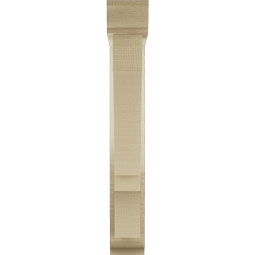 Ekena Millwork - BKTUR0352X16X24BOA01RCPR - Timberthane Faux Wood Balboa Style Bracket w/ Offset Brace, Traditional Ends, 3 1/2"W x 16"D x 24"H, Primed Tan