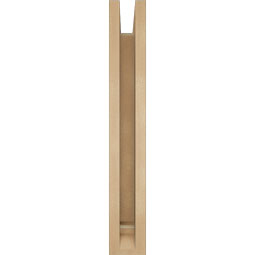 Ekena Millwork - BKTUR0352X16X24BOA01RCPR - Timberthane Faux Wood Balboa Style Bracket w/ Offset Brace, Traditional Ends, 3 1/2"W x 16"D x 24"H, Primed Tan