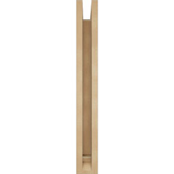 Ekena Millwork - BKTUR0352X16X28BOA01RCPR - Timberthane Faux Wood Balboa Style Bracket w/ Offset Brace, Traditional Ends, 3 1/2"W x 16"D x 28"H, Primed Tan