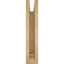 Ekena Millwork - BKTUR0352X18X18BOA01RCPR - Timberthane Faux Wood Balboa Style Bracket w/ Offset Brace, Traditional Ends, 3 1/2"W x 18"D x 18"H, Primed Tan
