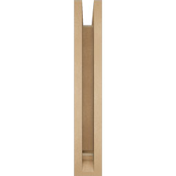 Ekena Millwork - BKTUR0352X18X22BOA01RCPR - Timberthane Faux Wood Balboa Style Bracket w/ Offset Brace, Traditional Ends, 3 1/2"W x 18"D x 22"H, Primed Tan