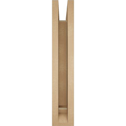 Ekena Millwork - BKTUR0352X20X20BOA01RCPR - Timberthane Faux Wood Balboa Style Bracket w/ Offset Brace, Traditional Ends, 3 1/2"W x 20"D x 20"H, Primed Tan