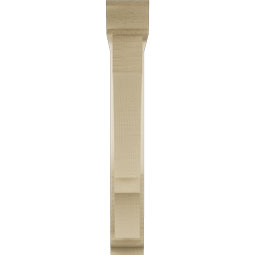 Ekena Millwork - BKTUR0352X20X24BOA01RCPR - Timberthane Faux Wood Balboa Style Bracket w/ Offset Brace, Traditional Ends, 3 1/2"W x 20"D x 24"H, Primed Tan