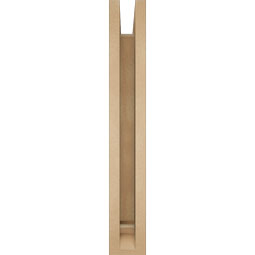 Ekena Millwork - BKTUR0352X20X24BOA01RCPR - Timberthane Faux Wood Balboa Style Bracket w/ Offset Brace, Traditional Ends, 3 1/2"W x 20"D x 24"H, Primed Tan